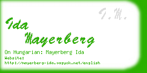 ida mayerberg business card